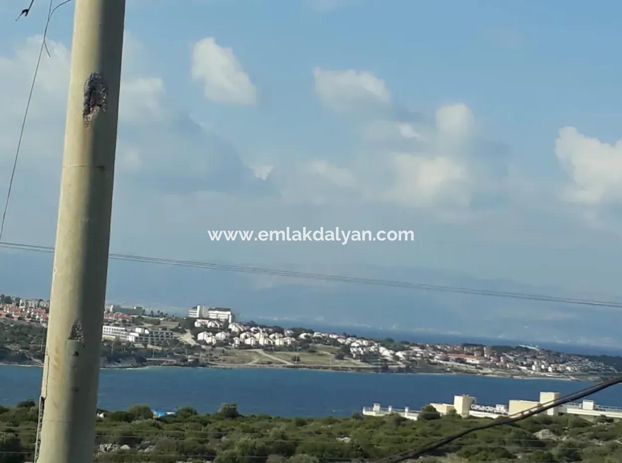 Grundstück Zum Verkauf In Der Nachbarschaft Von Çeşme Dalyan Mit Vollem Meerblick 1176M2 Zoneneinteilung